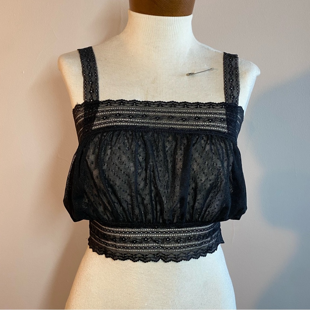 Lace Crop Top Black Size S Whimsigoth Fairy Lingerie Inspired